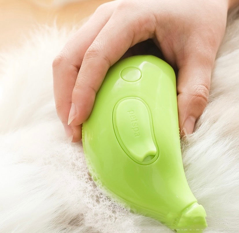 Spazzola 3-in-1 per Cani e Gatti – Pulizia, Rimozione Peli, Massaggio e Spray Vapore