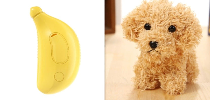 Spazzola 3-in-1 per Cani e Gatti – Pulizia, Rimozione Peli, Massaggio e Spray Vapore